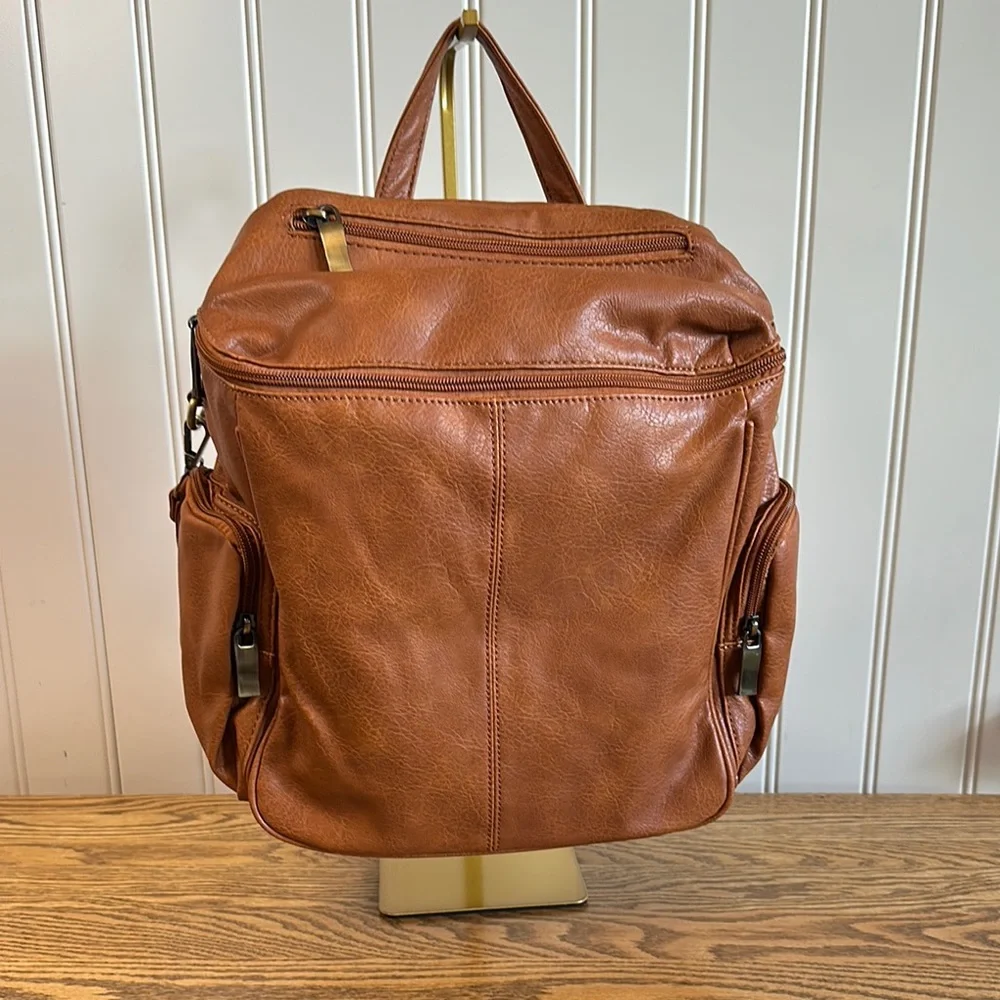 Elegant Cognac Women’s Backpack